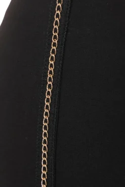 Quiz Black Chain Trim Leggings New