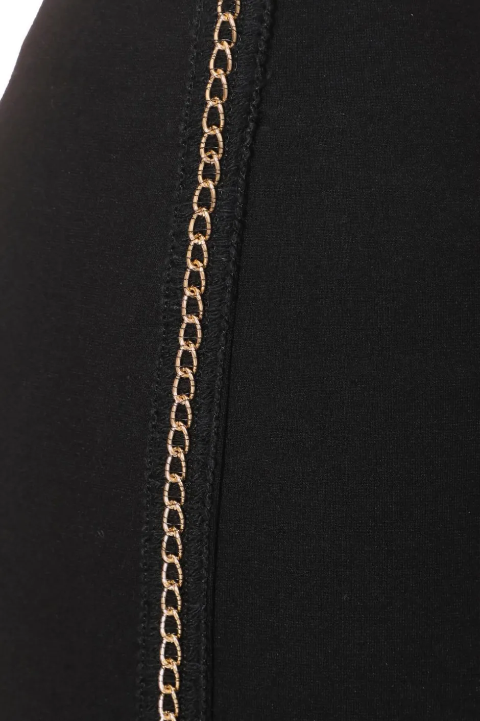 Quiz Black Chain Trim Leggings New