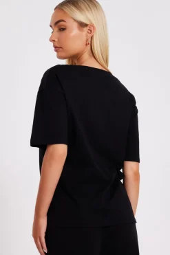 Quiz Black Cherry Print Boxy Top Online