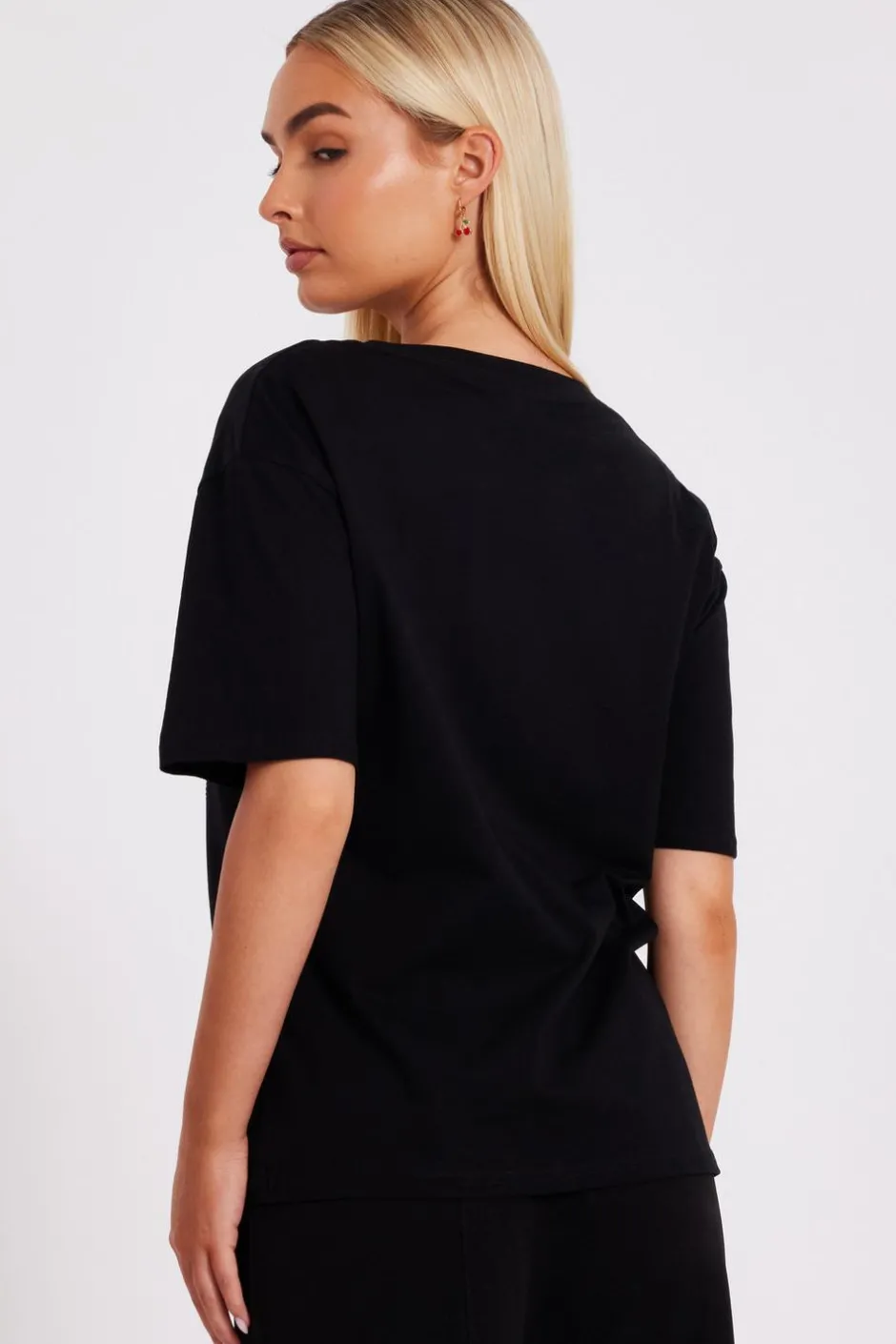 Quiz Black Cherry Print Boxy Top Online