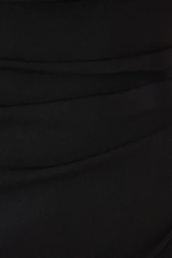 Quiz Chiffon Bardot Maxi Dress Black Hot
