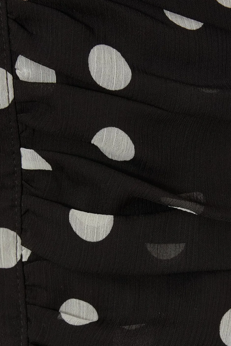 Quiz Black Chiffon Polka Dot Top Clearance
