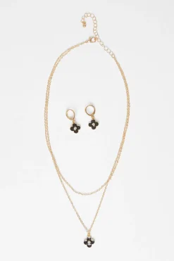 Quiz Clover Jewellery Set Black Hot