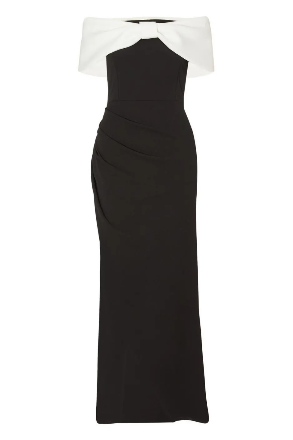 Quiz Black Contrast Bardot Maxi Dress