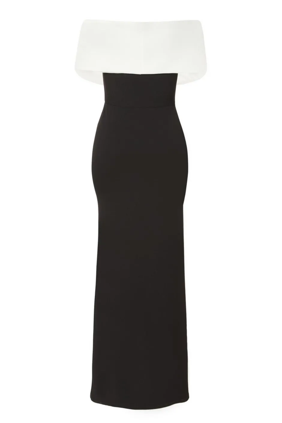 Quiz Black Contrast Bardot Maxi Dress