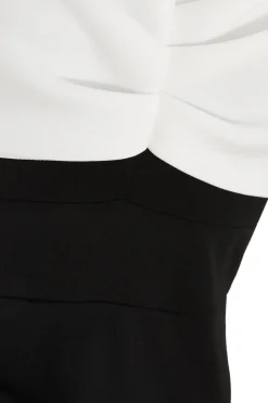Quiz Black Contrast Bardot Ruched Maxi Dress Online