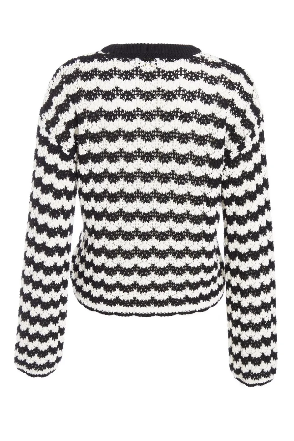 Quiz Black Contrast Knit Jumper Hot