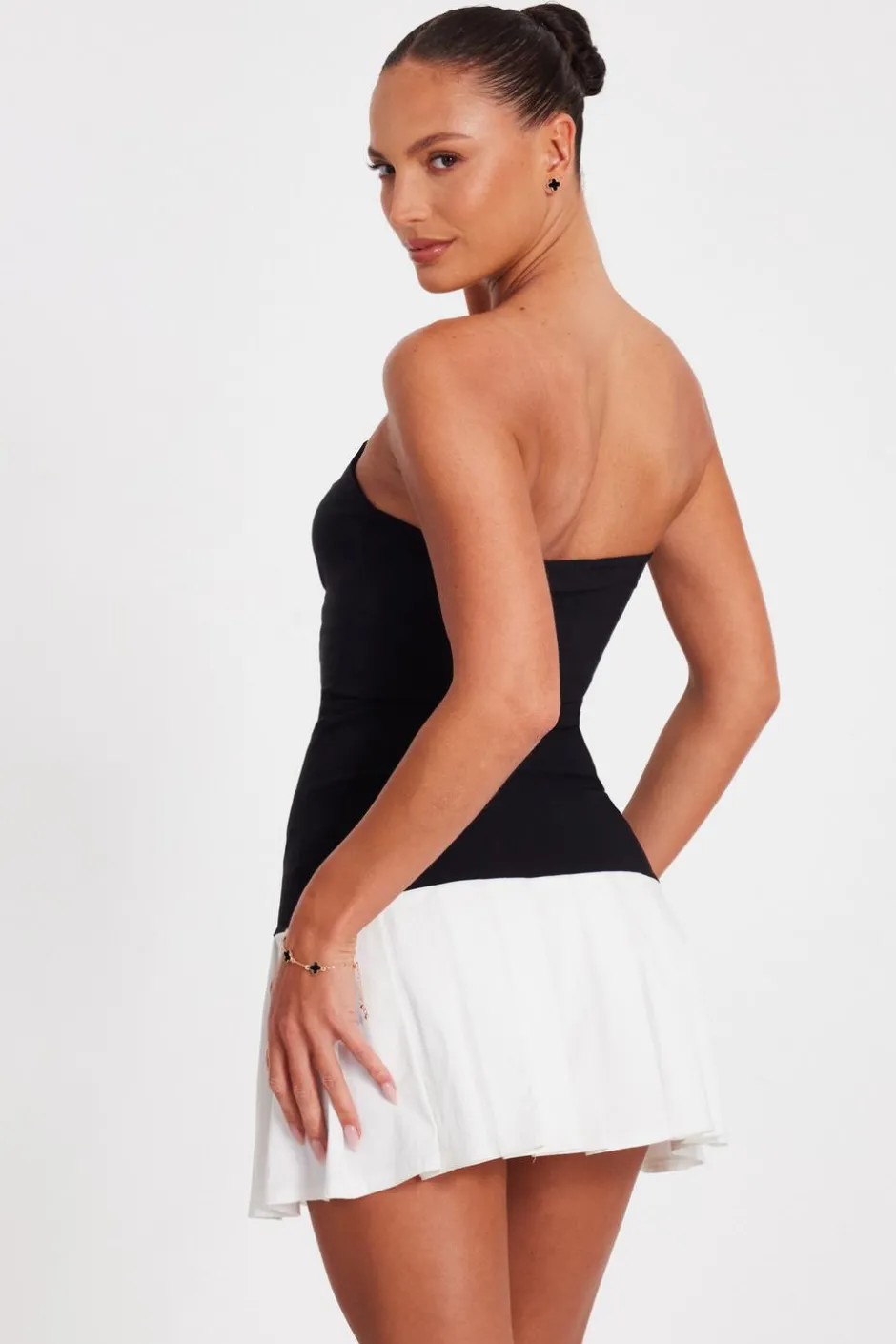 Quiz Black Contrast Mini Dress Online