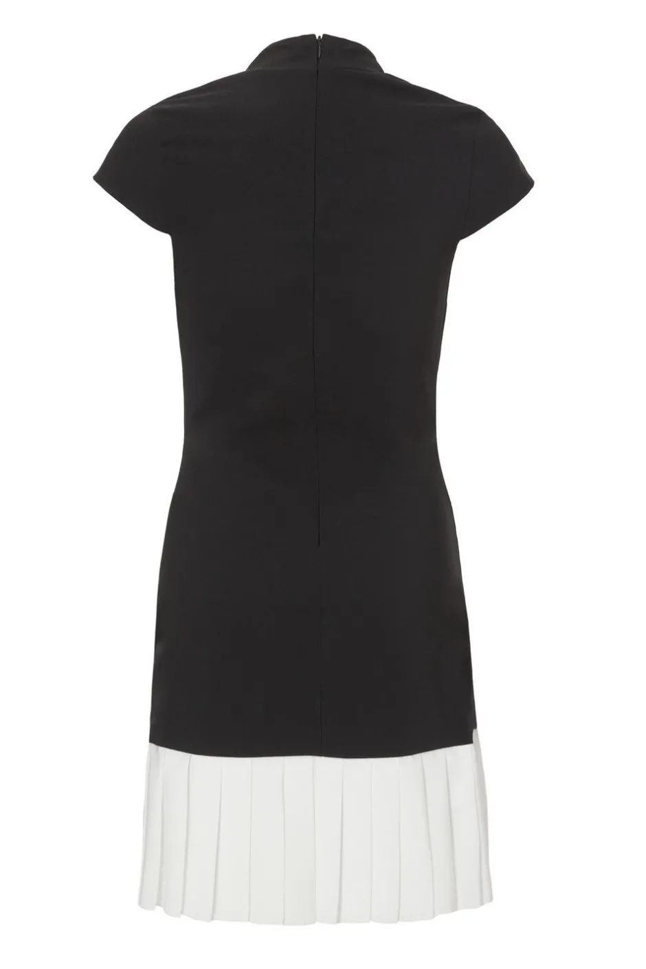 Quiz Black Contrast Pleated Mini Dress Clearance