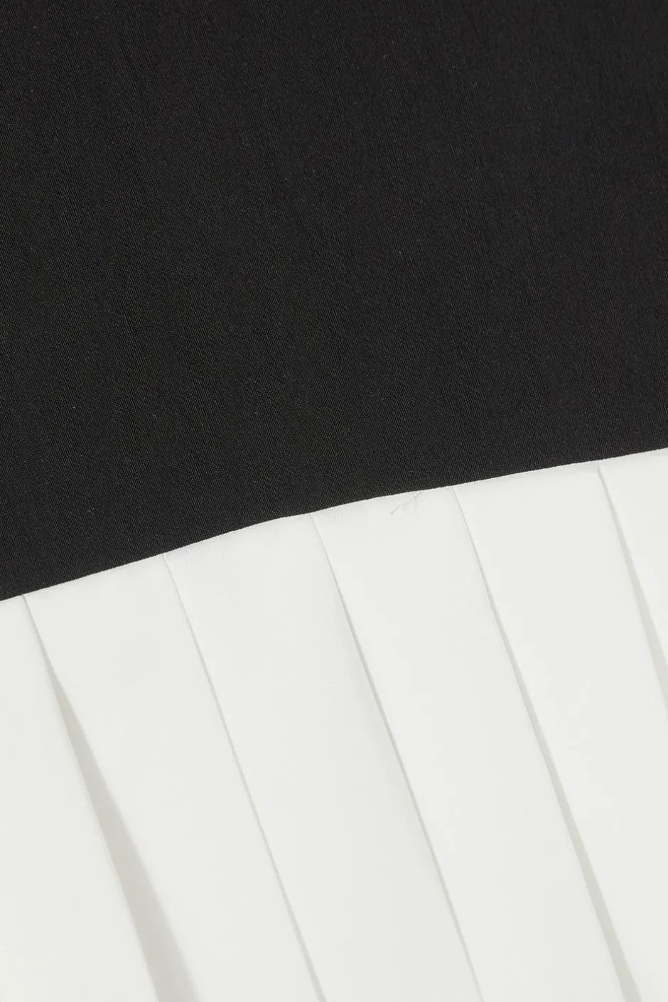 Quiz Black Contrast Pleated Mini Dress Clearance