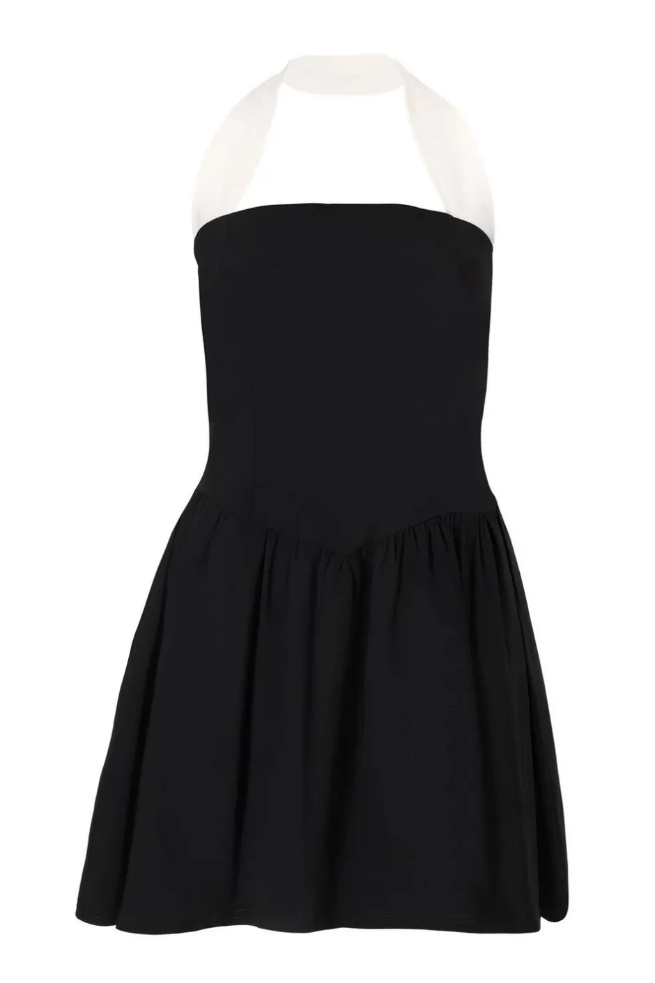 Quiz Black Contrast Skater Dress
