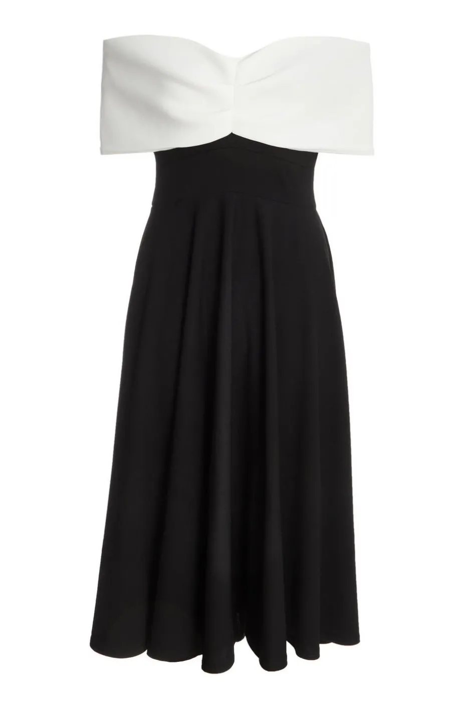 Quiz Black Contrast Skater Midi Dress Online