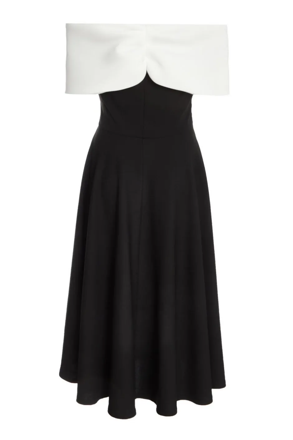 Quiz Black Contrast Skater Midi Dress Online
