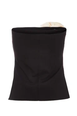 Quiz Corsage Bandeau Top Black Online