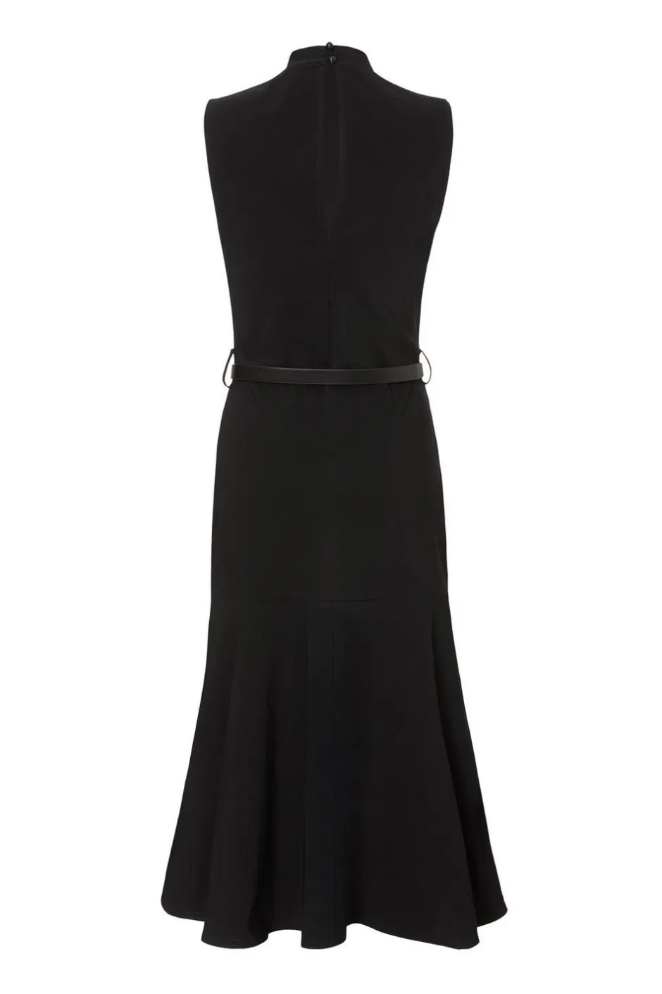 Quiz Black Corsage Belt Midi Dress New