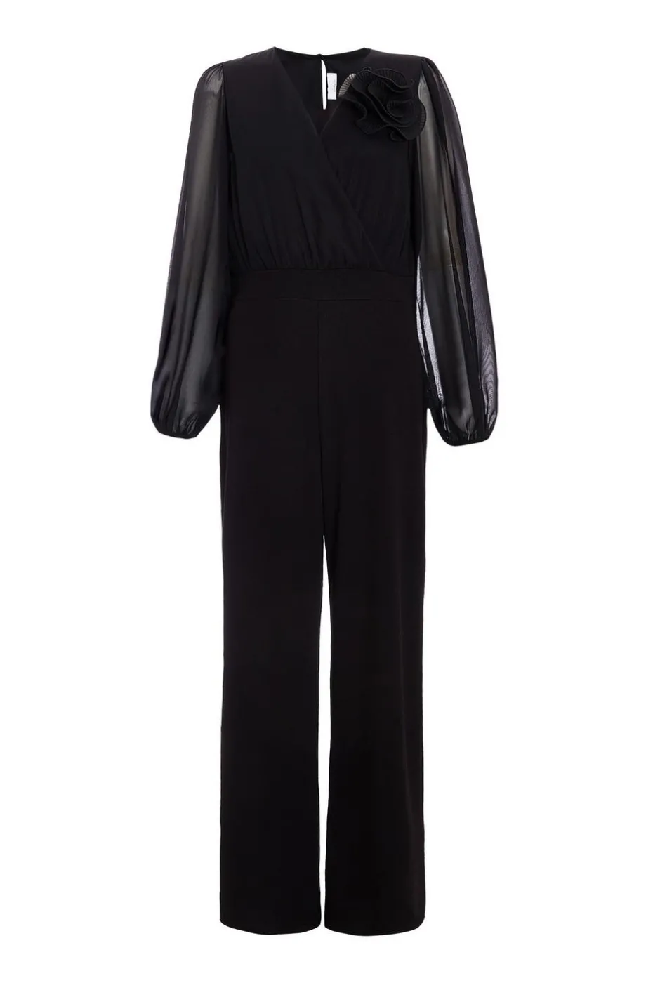 Quiz Black Corsage Wide Leg Jumpsuit Discount