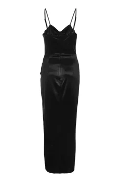 Quiz Cowl Neck Corset Dress Black