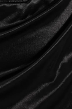 Quiz Cowl Neck Corset Dress Black
