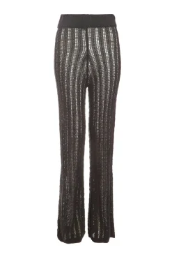 Quiz Crochet Knit Trousers Black Best