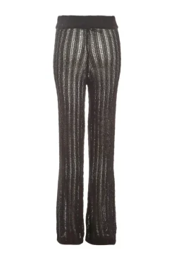Quiz Crochet Knit Trousers Black Best