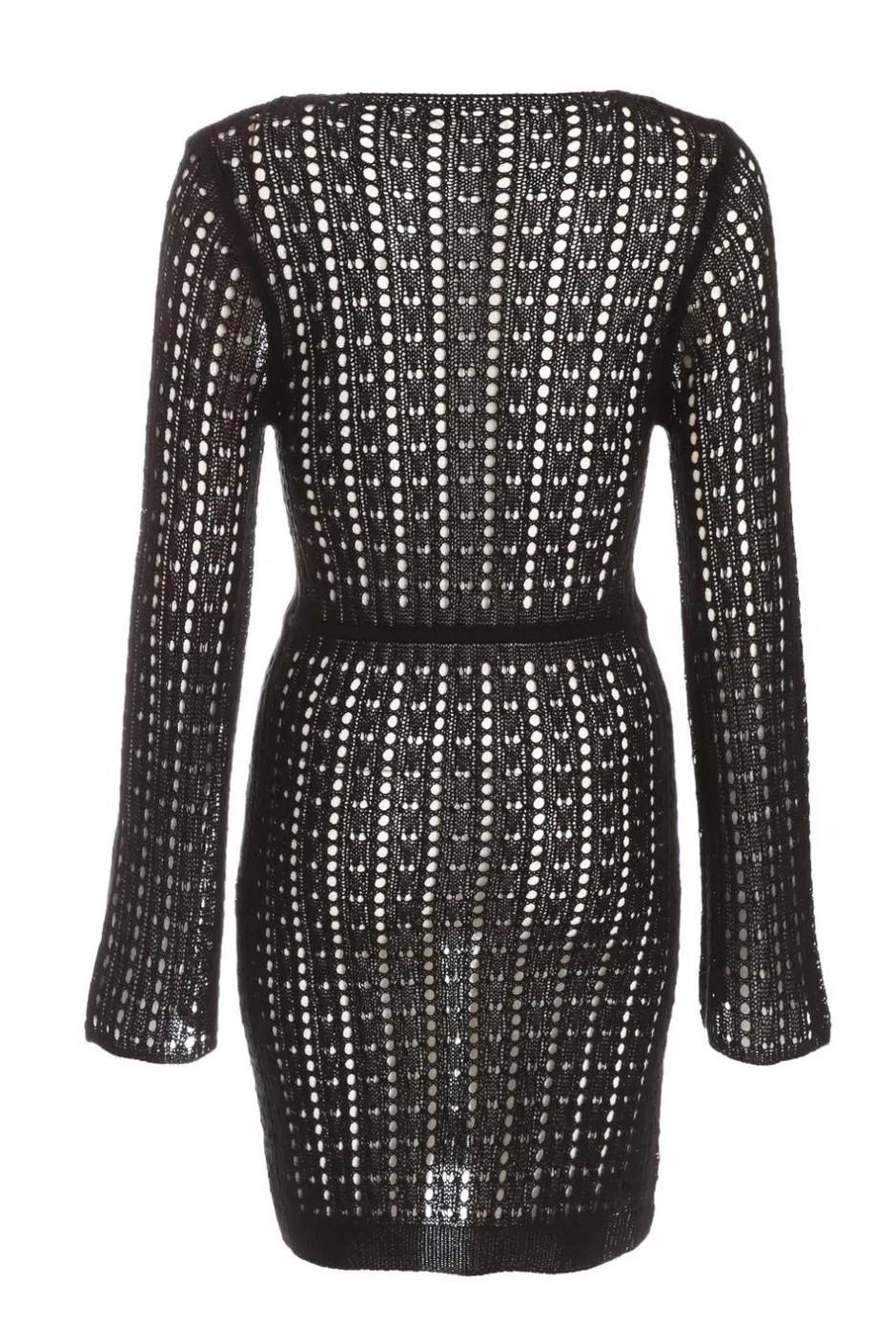 Quiz Black Crochet Mini Dress Hot