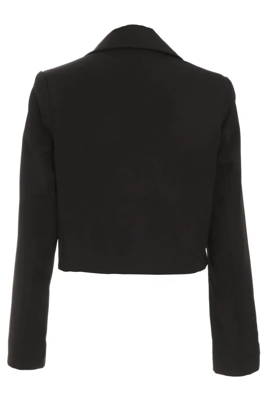 Quiz Cropped Tailored Blazer Black Sale