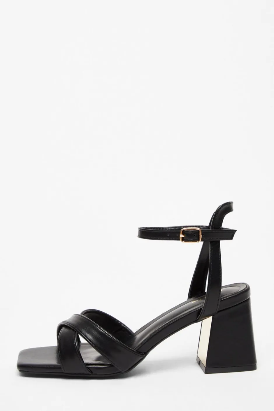 Quiz Black Cross Strap Heeled Sandal Outlet