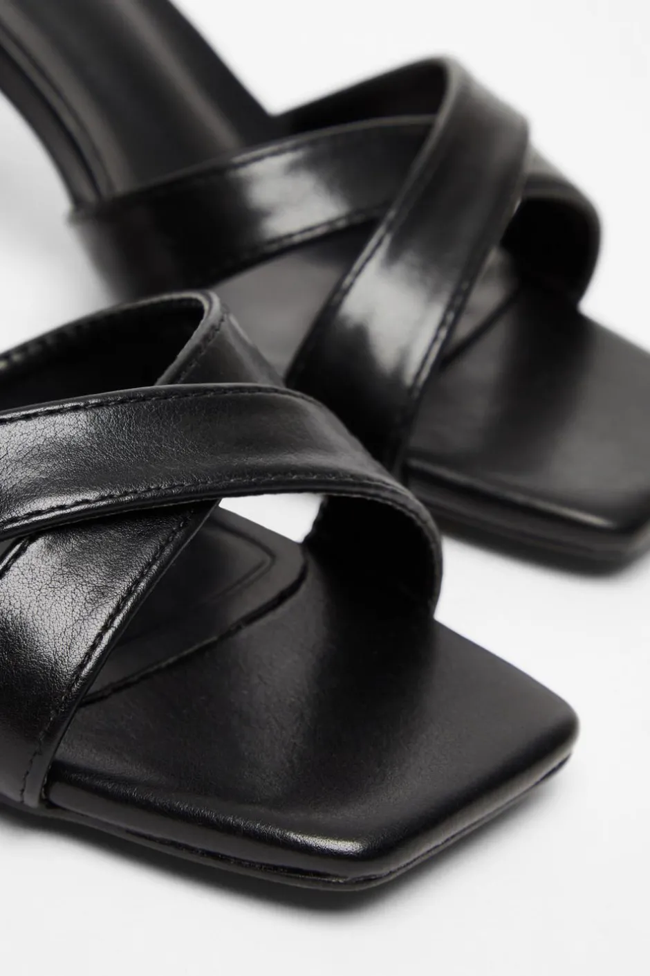 Quiz Black Cross Strap Heeled Sandal Outlet