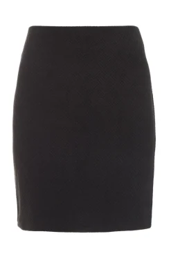Quiz Black Crossover Textured Bodycon Mini Skirt Clearance