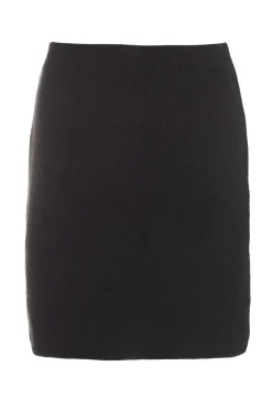 Quiz Black Crossover Textured Bodycon Mini Skirt Clearance
