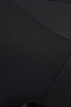 Quiz Crossover Waist Leggings Black Outlet