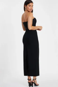 Quiz Black Cut Out Midaxi Dress New