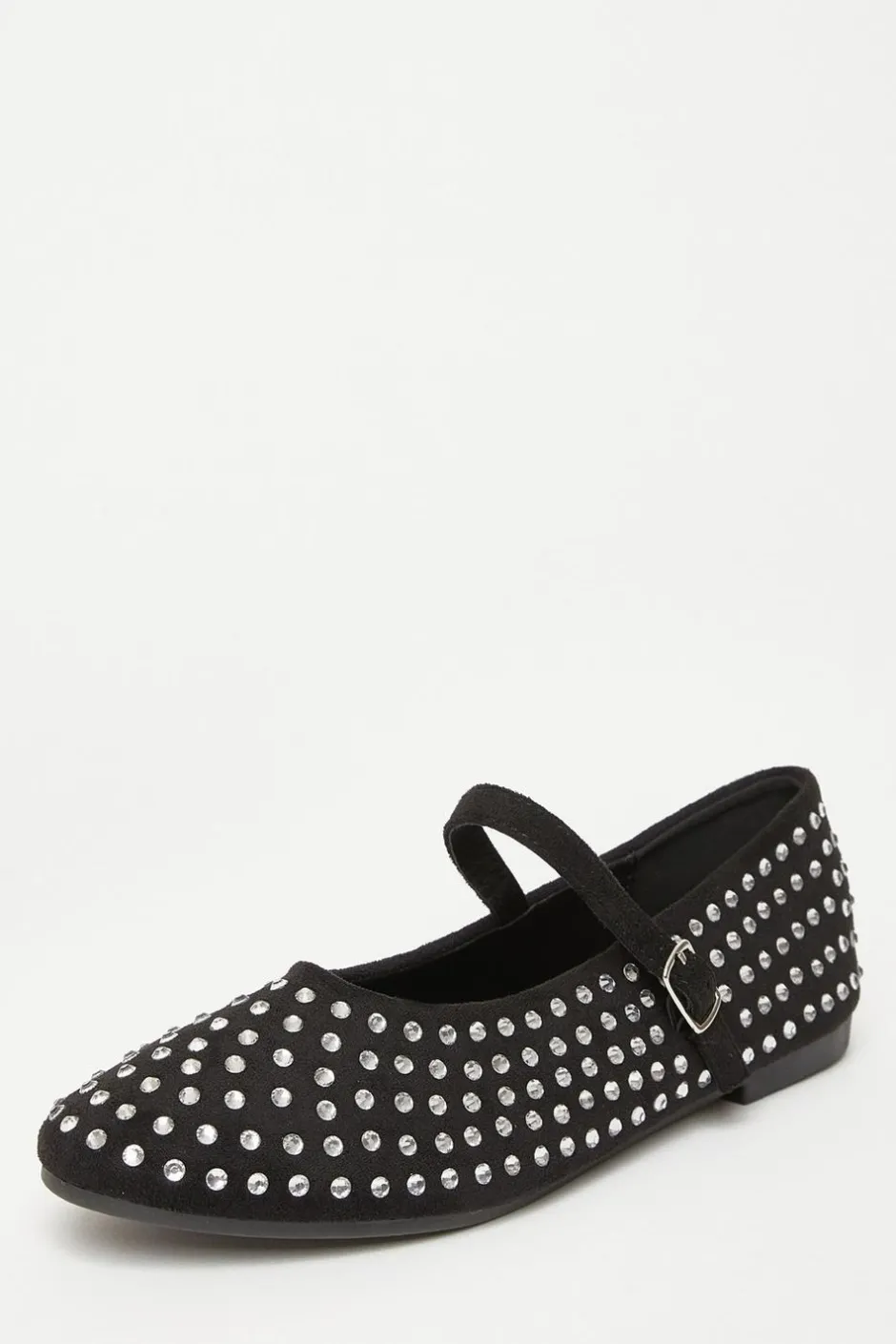 Quiz Diamante Ballet Pumps Black Hot