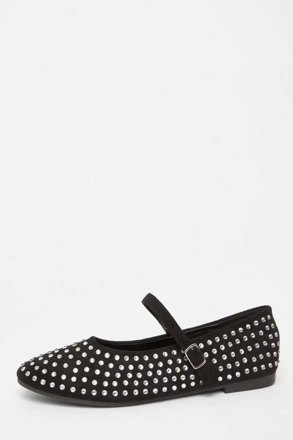 Quiz Diamante Ballet Pumps Black Hot