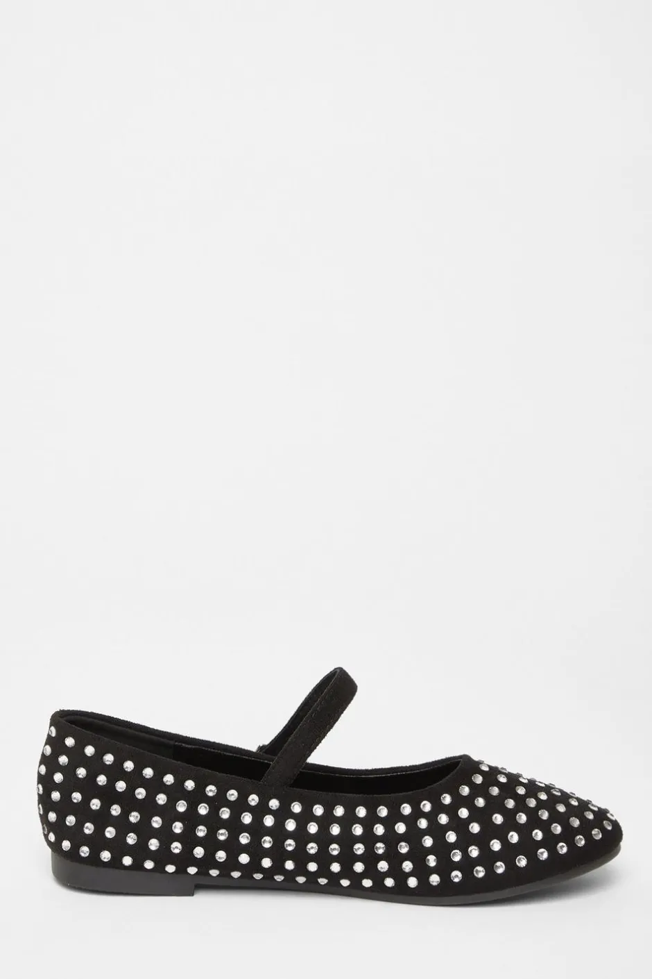 Quiz Diamante Ballet Pumps Black Hot