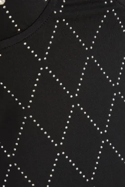 Quiz Diamante Bodycon Midi Dress Black Sale