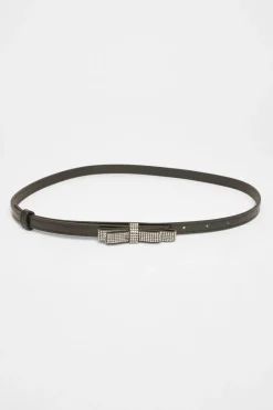 Quiz Black Diamante Bow Belt Online