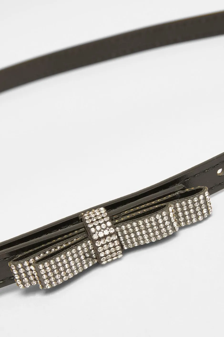 Quiz Black Diamante Bow Belt Online