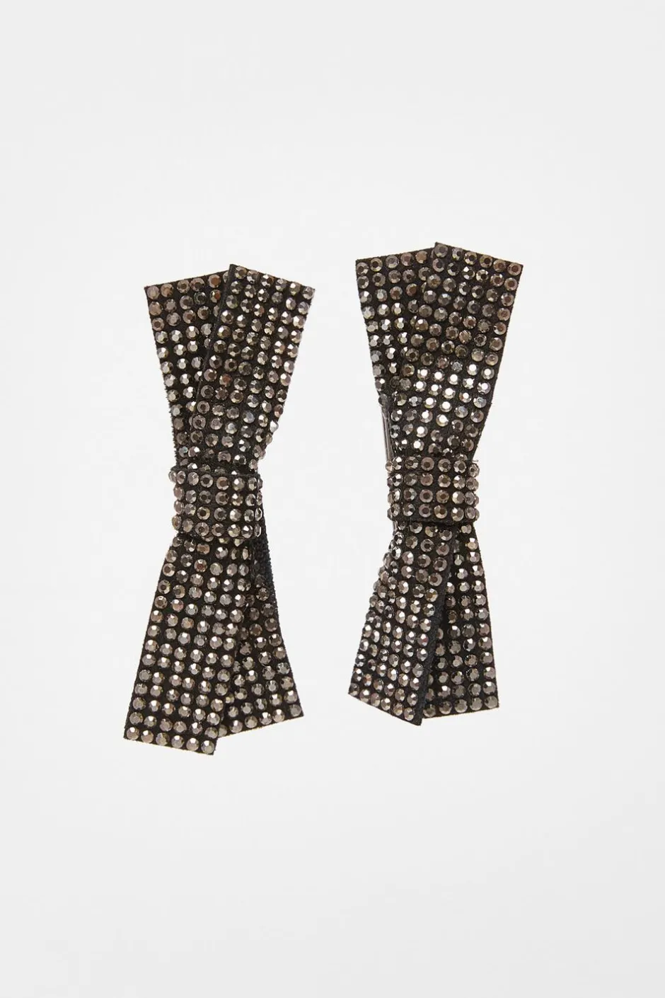 Quiz Black Diamante Bow Hair Clips Best