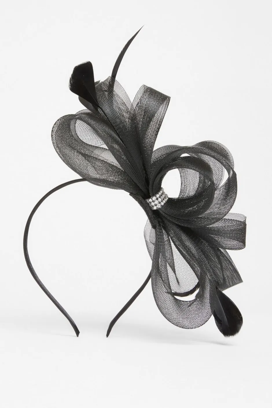 Quiz Diamante Bow Headband Fascinator Black Hot