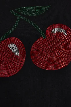 Quiz Diamante Cherry Top Black Online