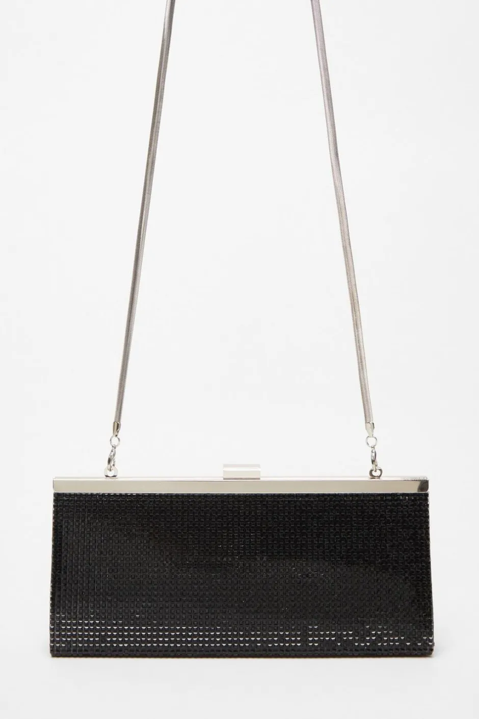 Quiz Diamante Clutch Bag Black Online
