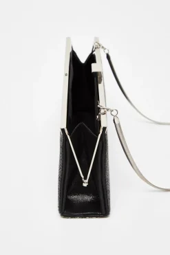 Quiz Diamante Clutch Bag Black Online