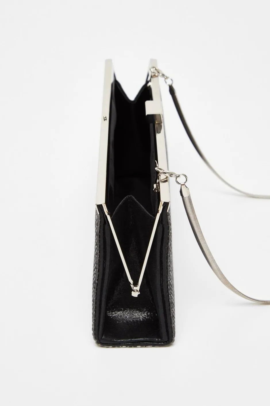 Quiz Diamante Clutch Bag Black Online