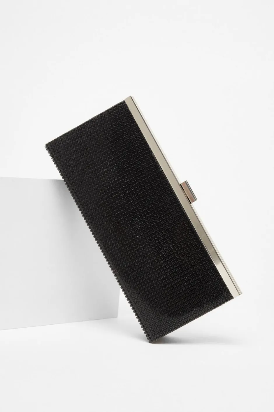 Quiz Diamante Clutch Bag Black Online