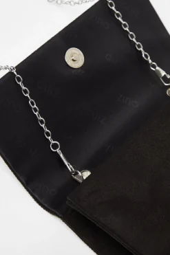 Quiz Black Diamante Embellished Clutch Bag Outlet