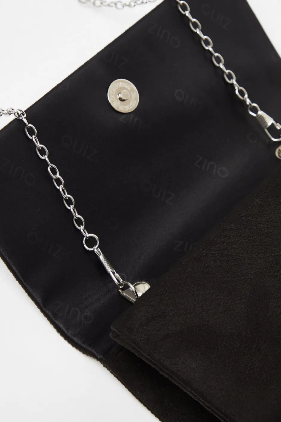 Quiz Black Diamante Embellished Clutch Bag Outlet