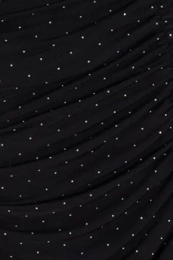 Quiz Black Diamante Knot Front Maxi Dress Online