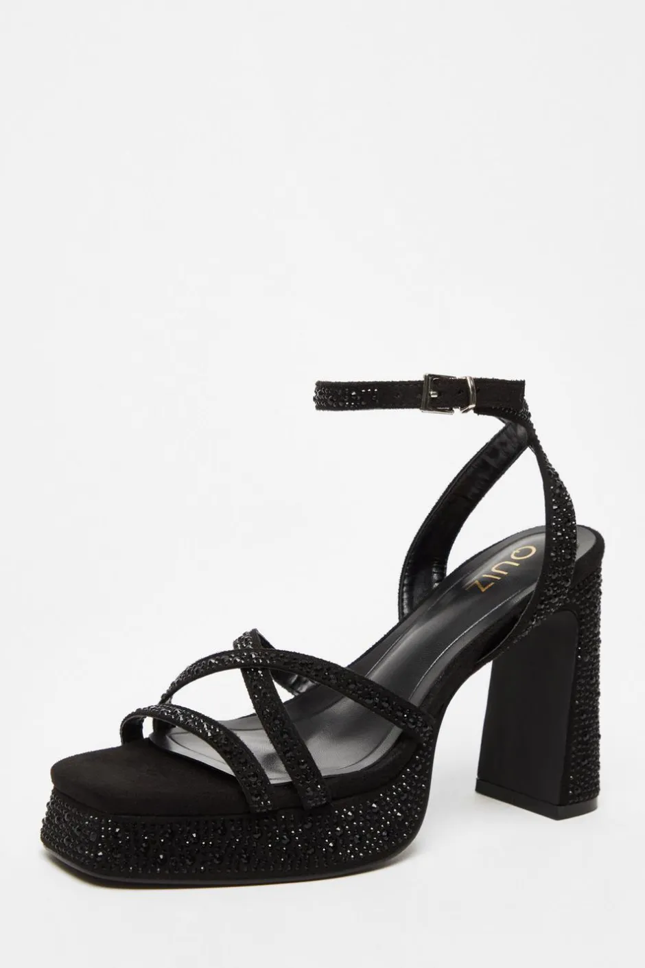 Quiz Diamante Platform Heels Black Online