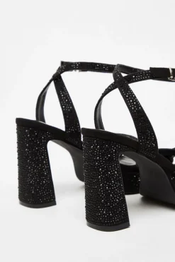 Quiz Diamante Platform Heels Black Online